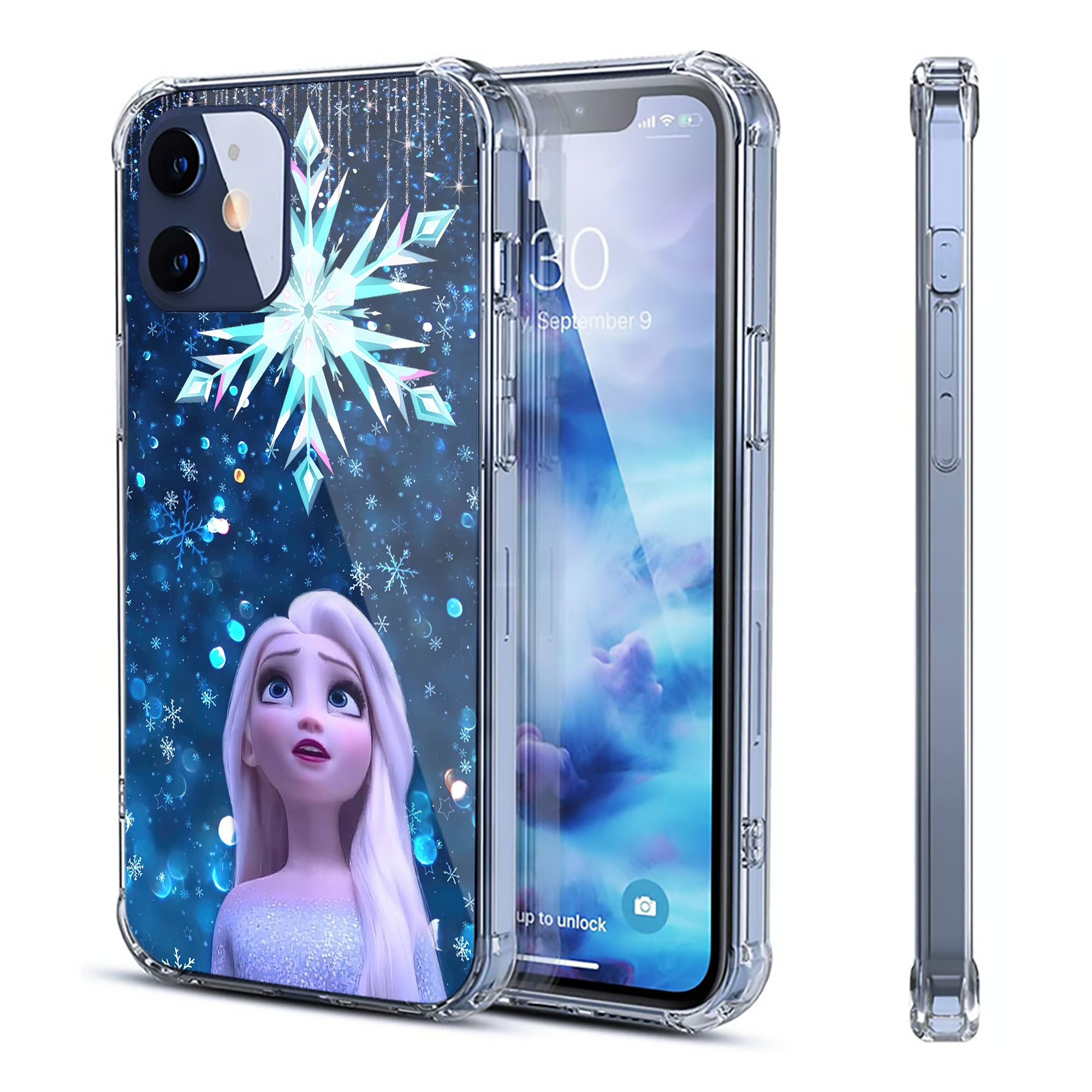 （画像用） アナと雪の女王 アンナ エルサ Frozen Anna Elsa 【iPhone 12シリーズ対応】透明スマホケース（クリアソフトケース）